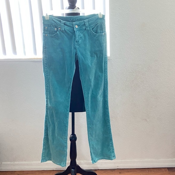 Younique Denim - Corduroy Bootcut Jeans Turquoise